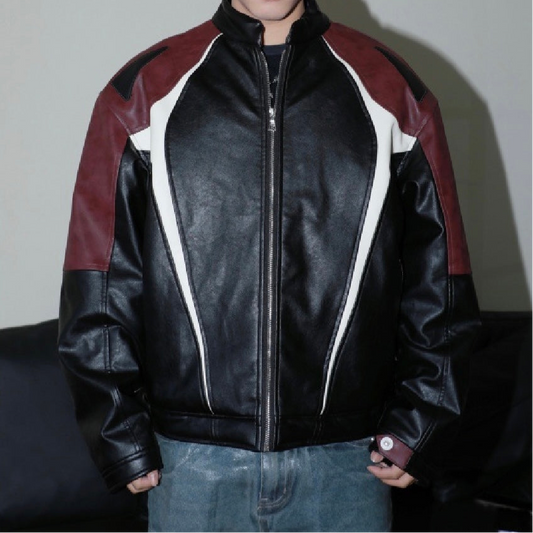 Veste en cuir homme