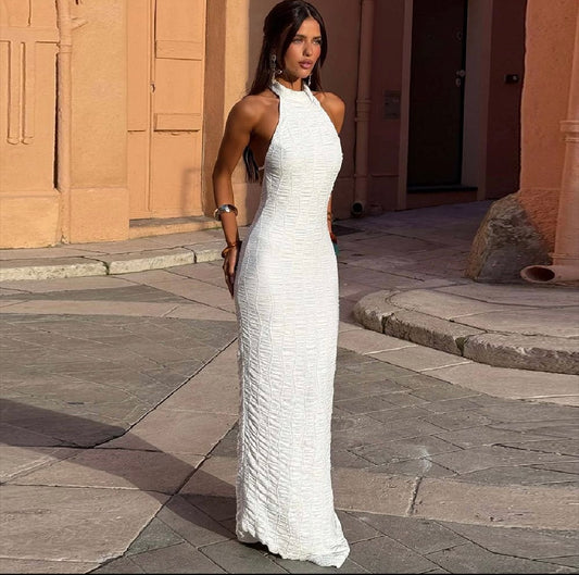 Robe longue dos nu