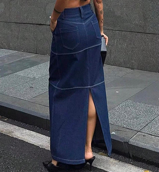 Jupe longue en jean